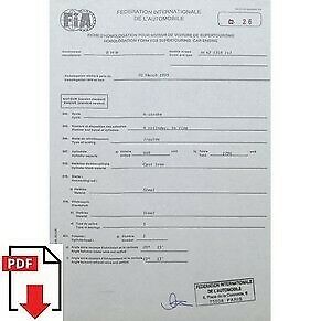 1995 BMW M42 (318iS) FIA homologation form PDF download